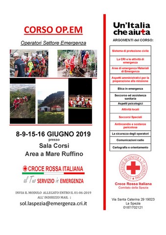 Corso Opem Croce Rossa La Spezia